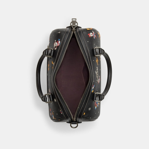 [Disney X Coach] 🖤 Authentic Rowan Satchel With Holiday Print - Picture 6 of 8